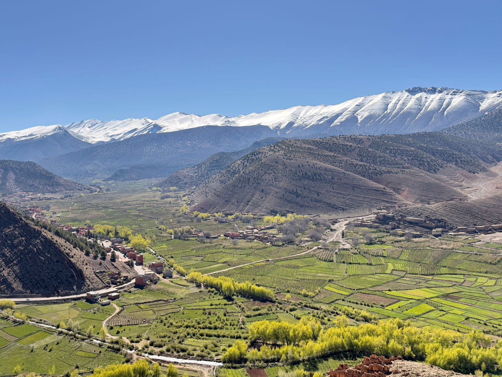 Panorama des glücklichen Tals, Vallée Heureuse Aït Bougmez